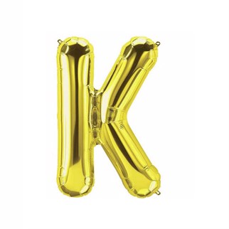 K Harf Folyo Gold Renk Balon Küçük 35 Cm