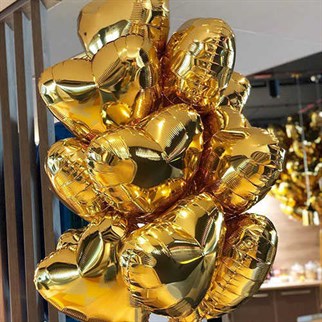 Altın Kalp Folyo Balon 45 Cm