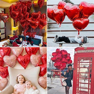 Kırmızı Kalp Folyo Balon 45 Cm