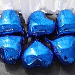  Lacivert Kalp Folyo Balon 45 Cm