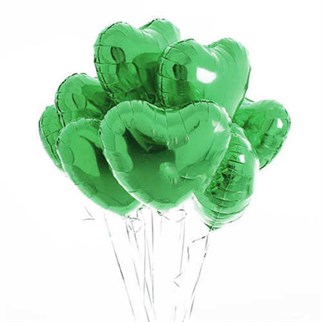 Yeşil Kalp Folyo Balon 45 Cm