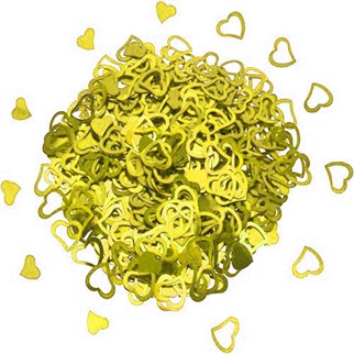 Kalpli Altın Renkli Masa Konfetisi