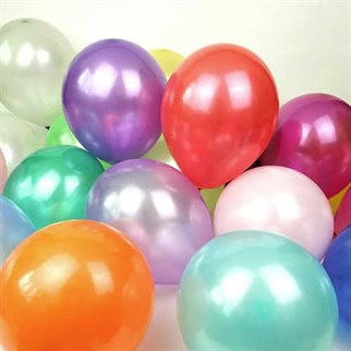 Karışık Renk Metalik Balon 20 Adet