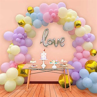 Karışık Renkli Pastel Balon 20 Adet