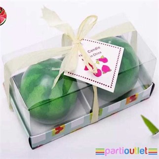 Karpuz Şekilli Mum 4 Adet