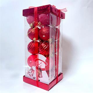Kırmızı Ağaç Süsü Seti Kutulu