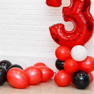 Kırmızı Balon Metalik 100 Adet