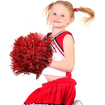 Kırmızı Gösteri Ponponu Çift