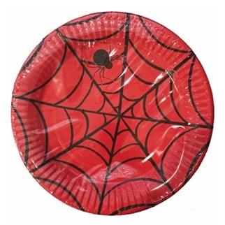 Kırmızı Örümcekli Tabak 8 Adet