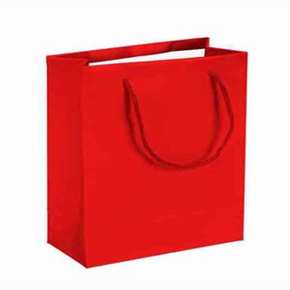 Kırmızı Renk Karton Çanta 25 Adet 14 x 17 Cm