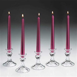 Kırmızı Şamdan Mum 25 cm 4 Adet