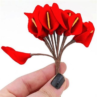 Kırmızı Yapay Gala Çiçek 1 Paket
