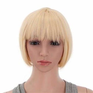 Patin Sarısı Kısa Peruk Saç