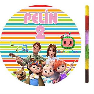Kişiye Özel Cocomelon Pinyata + Sopası