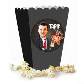 Kişiye Özel Hollywood Popcorn Kutusu 8 Adet