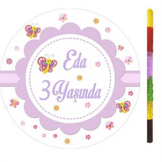 Kişiye Özel Kelebek Pinyata + Sopası