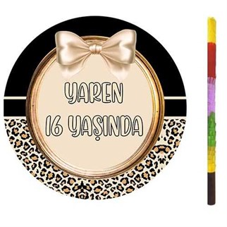 Kişiye Özel Leopar Pinyata + Sopası
