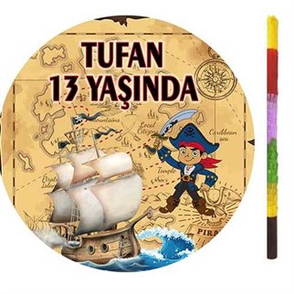 Kişiye Özel Korsan Pinyata + Sopası