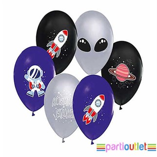 Kozmik Galaksi Uzay Baskılı Balon 8  Adet