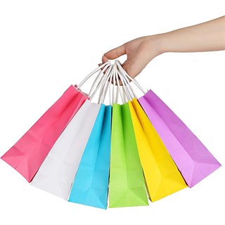 Kraft Renkli Çanta 31 x 41 Cm 25 Adet