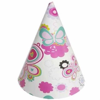 Kelebekli Külah Şapka 6 Adet