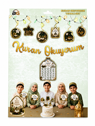 Kuran Okuyorum Gold Süs Seti