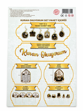 Kuran Okuyorum Gold Süs Seti