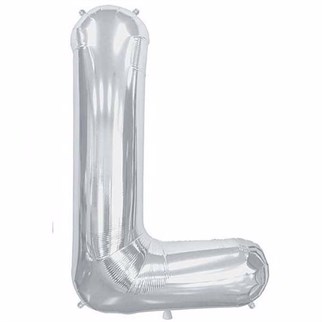 L Harf Folyo Balon Gümüş 100 cm