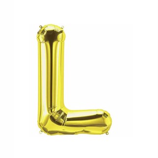 L Harf Folyo Gold Renk Balon Küçük 35 Cm