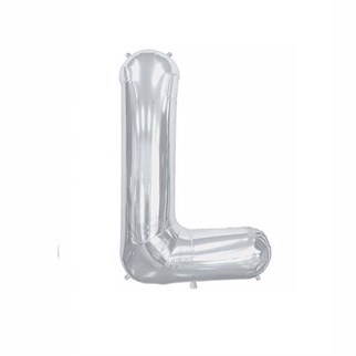 L Harf Gümüş Folyo Balon Küçük 35 cm