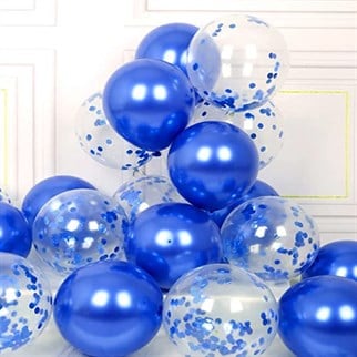Lacivert Konfetili Balon