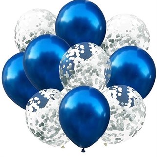 Lacivert Konfetili Balon