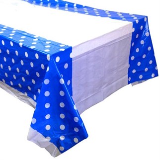 Lacivert  Puantiyeli Masa Örtüsü 120 x 180 cm