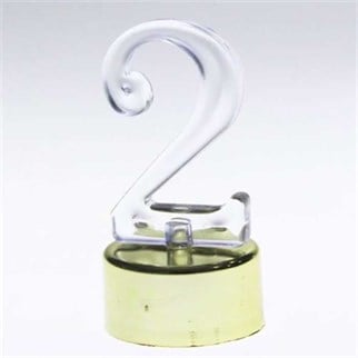 Led Işıklı 2 Rakam Mum Gold