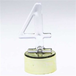 Led Işıklı 4 Rakam Mum Gold