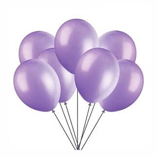 Lila Balon Metalik 100 Adet