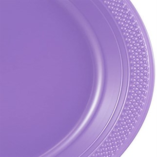 Lila Renk Plastik Tabak 25 Adet