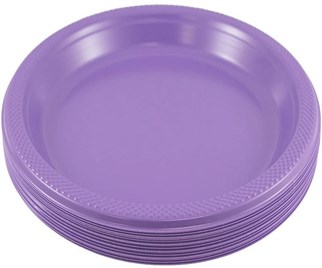 Lila Renk Plastik Tabak 25 Adet