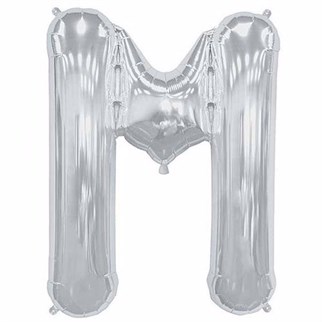 M Harf Folyo Balon Gümüş 100 cm