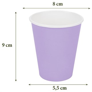 Makaron Lila Bardak 8 Adet