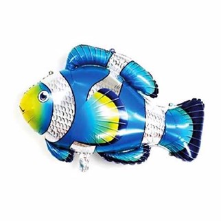 Mavi Balık Folyo Balon 90 x 71 Cm