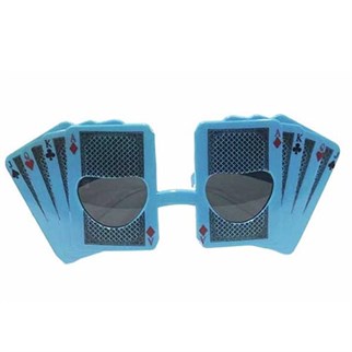 Mavi Renkli İskambil Kağıdı Parti Gözlüğü