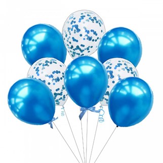 Mavi Gold Konfetili Balon