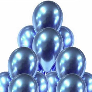 Mavi Krom Balon 50 Adet