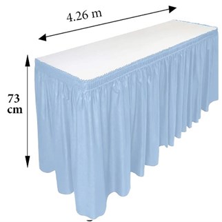 Mavi Masa Eteği Plastik