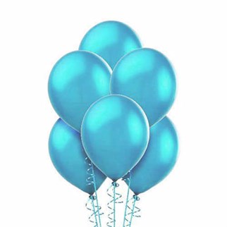 Mavi Metalik Balon  20 Adet