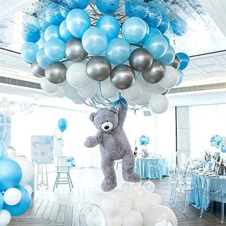 Mavi Metalik Balon  20 Adet