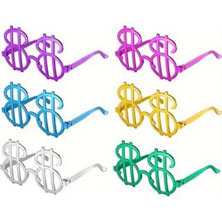 Mavi Plastik Dolar Parti Gözlüğü