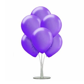 Metalik Mor Ayaklı Balon Standı