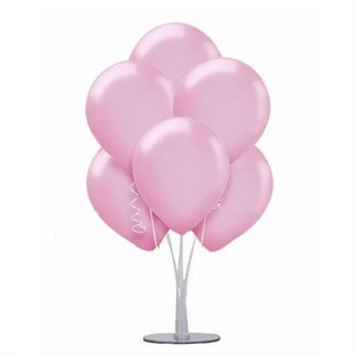 Metalik Pembe Ayaklı Balon Standı